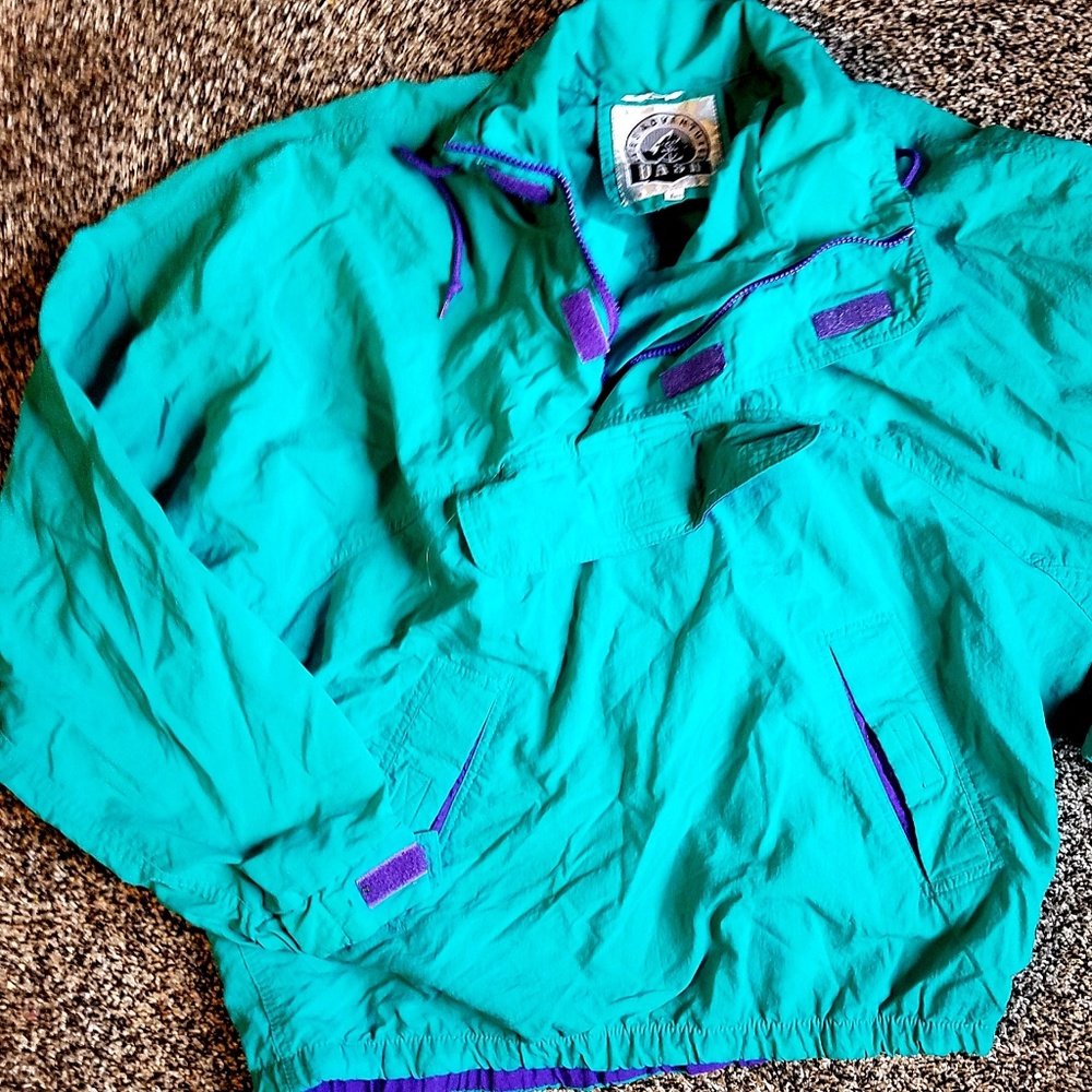 Vintage 90s Pullover Windbreaker Style Blue